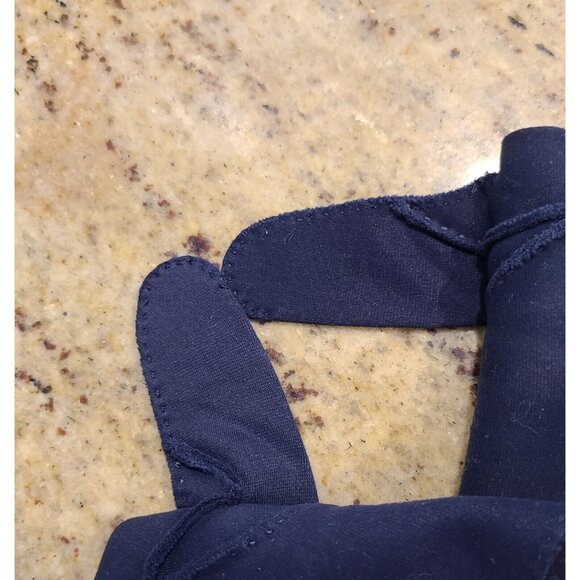 New! Vintage Size M/L 7.5 Blue Cotton Stretch Formal 9.5" Gloves Braided Cuff - Picture 10 of 16